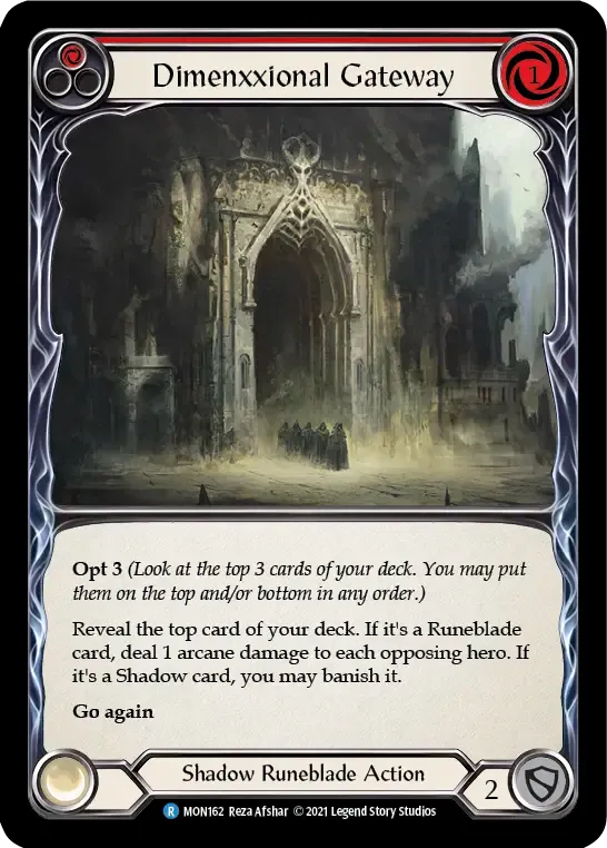 Dimenxxional Gateway (Red) — Monarch — Flesh and Blood
