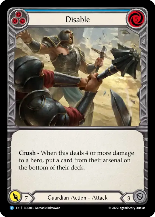 Disable (Blue) — Bravo Demo Deck — Flesh and Blood