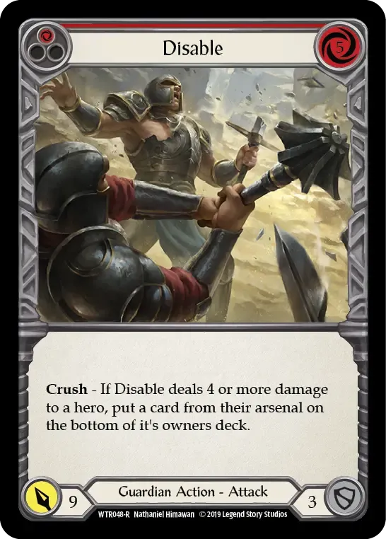 Disable (Red) — Welcome to Rathe — Flesh and Blood