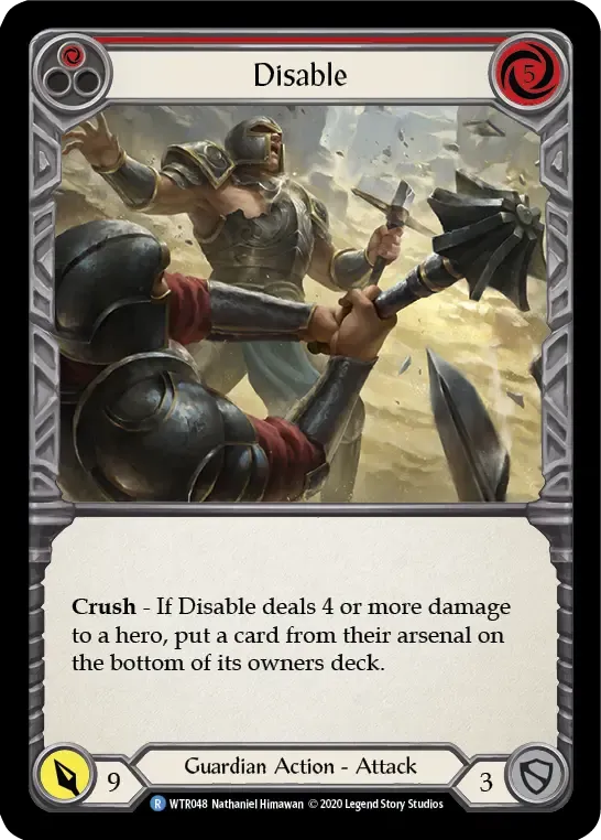 Disable (Red) — Welcome to Rathe - Unlimited — Flesh and Blood