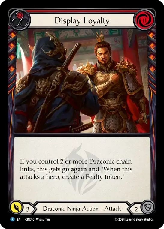 Display Loyalty (Red) — The Hunted Blitz Deck - Cindra — Flesh and Blood
