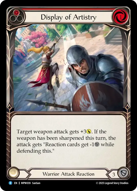 Display of Artistry (Red) — Mastery Pack Warrior — Flesh and Blood
