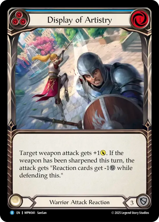 Display of Artistry (Blue) — Mastery Pack Warrior — Flesh and Blood