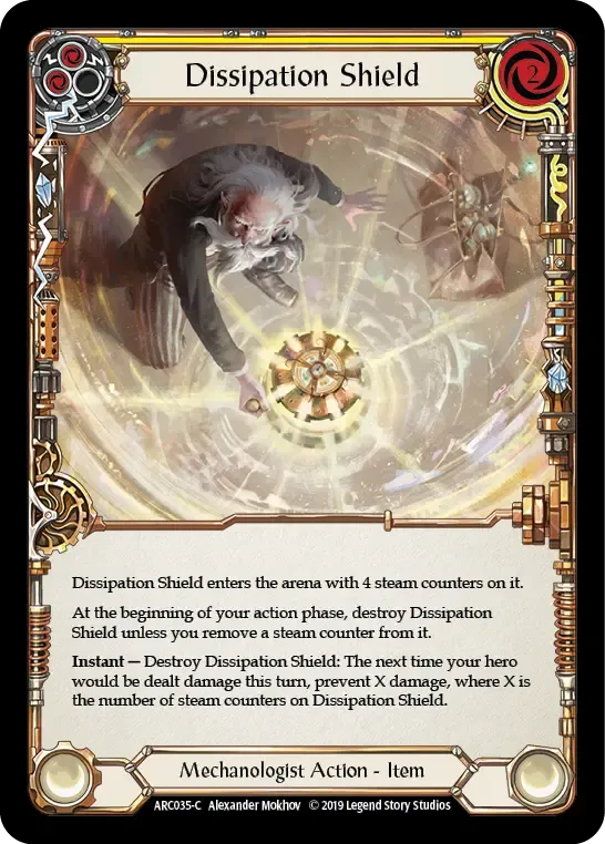 Dissipation Shield (Yellow) — Arcane Rising — Flesh and Blood