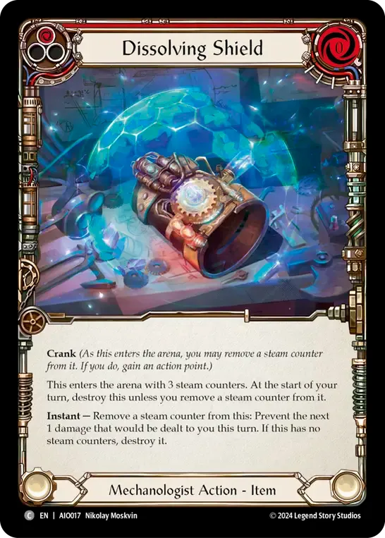 Dissolving Shield (Red) — Armory Deck - Dash I/O — Flesh and Blood