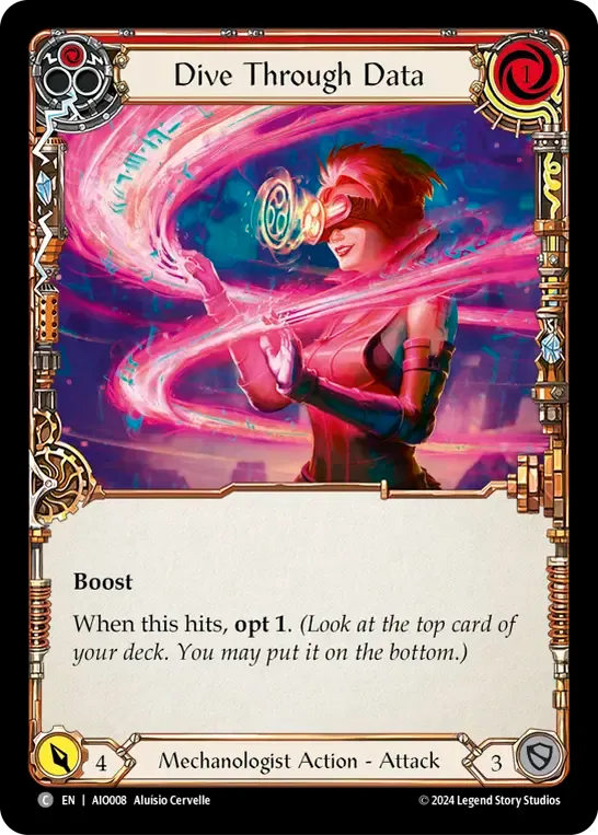 Dive Through Data (Red) — Armory Deck - Dash I/O — Flesh and Blood