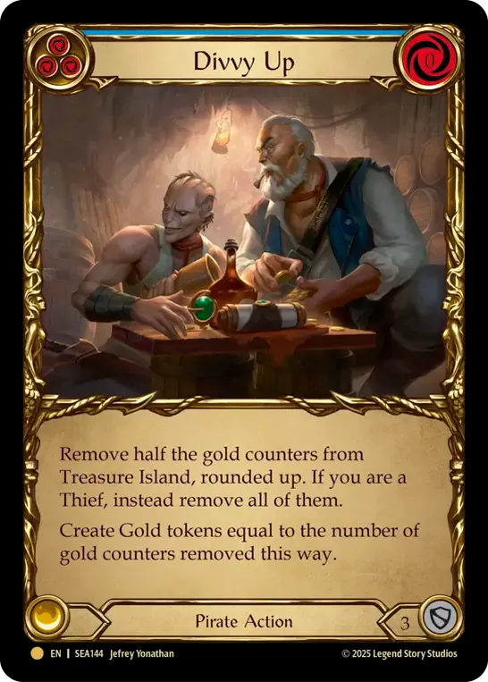 Divvy Up (Blue) — High Seas - Treasure Pack — Flesh and Blood