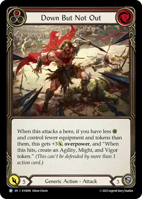 Down But Not Out (Red) — Kayo - Heavy Hitters Blitz Deck — Flesh and Blood