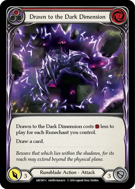Drawn to the Dark Dimension (Red) — Arcane Rising — Flesh and Blood