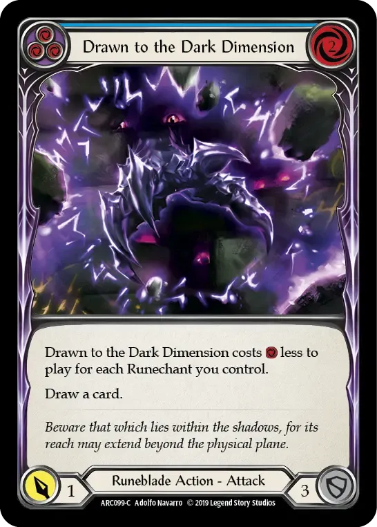 Drawn to the Dark Dimension (Blue) — Arcane Rising — Flesh and Blood