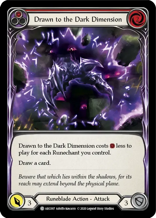 Drawn to the Dark Dimension (Red) — Arcane Rising - Unlimited — Flesh and Blood