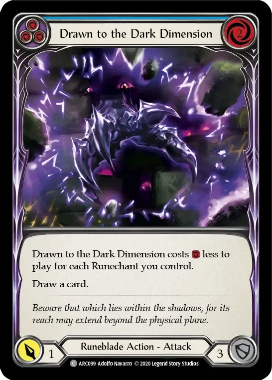 Drawn to the Dark Dimension (Blue) — Arcane Rising - Unlimited — Flesh and Blood