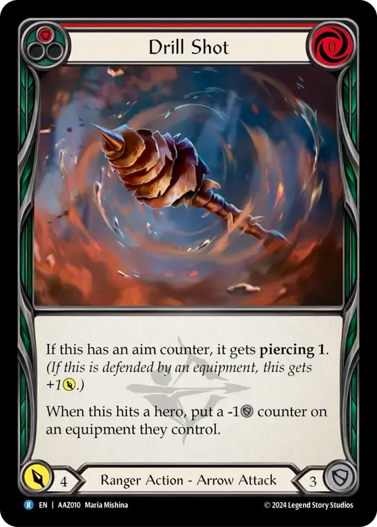 Drill Shot (Red) — Armory Deck - Azalea, Ace in the Hole — Flesh and Blood