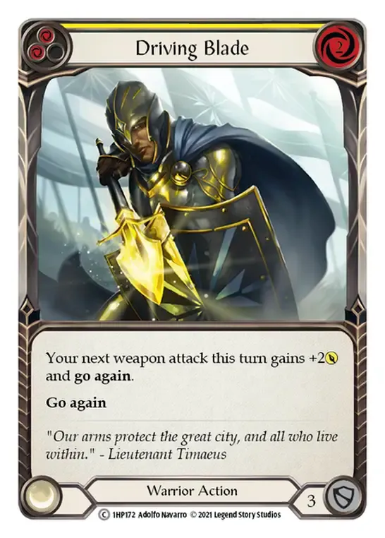 Driving Blade (Yellow) from History Pack 1 - Flesh and Blood