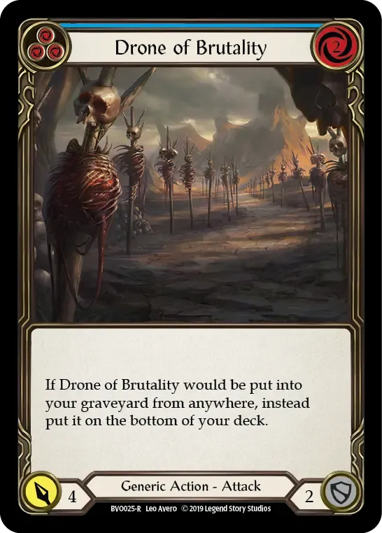 Drone of Brutality (Blue) — Bravo, Showstopper - Hero Deck — Flesh and Blood