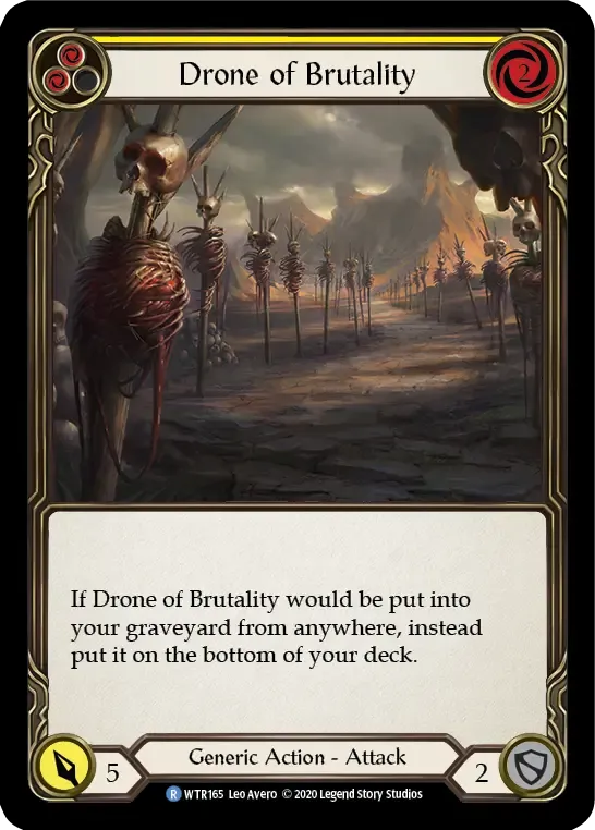 Drone of Brutality (Yellow) — Welcome to Rathe - Unlimited — Flesh and Blood