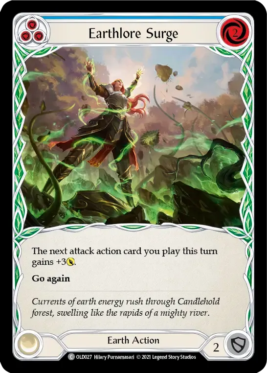Earthlore Surge (Blue) — Oldhim - Blitz Deck — Flesh and Blood