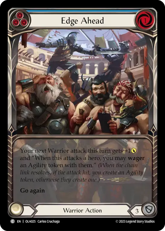 Edge Ahead (Blue) — Olympia - Heavy Hitters Blitz Deck — Flesh and Blood