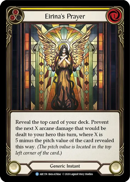 Eirina's Prayer (Yellow) — Arcane Rising - Unlimited — Flesh and Blood