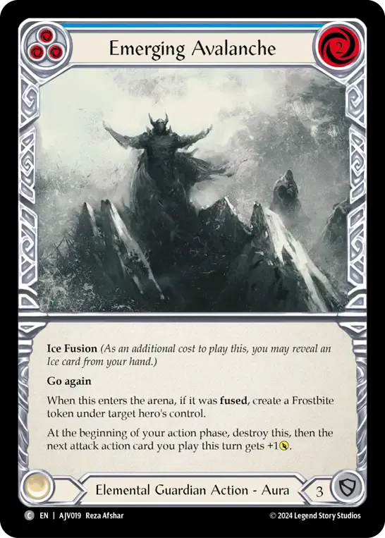 Emerging Avalanche (Blue) — Armory Deck Origins - Jarl Vetreiði — Flesh and Blood