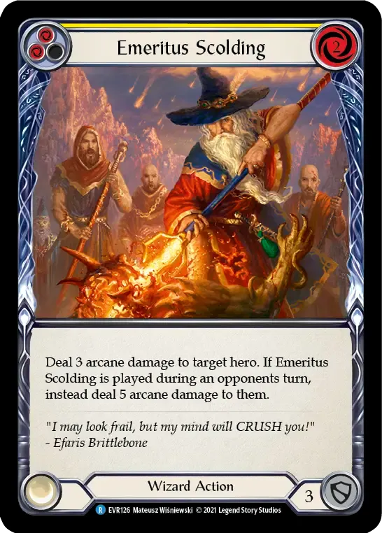 Emeritus Scolding (Yellow) — Everfest — Flesh and Blood