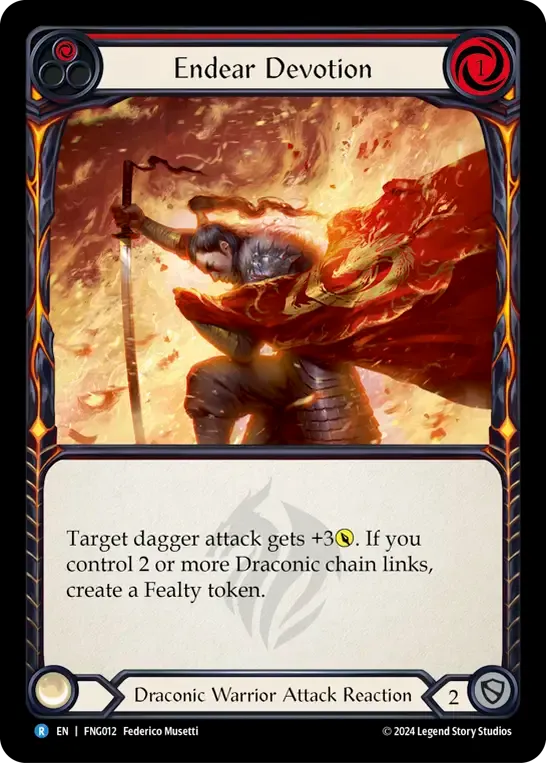 Endear Devotion (Red) from The Hunted Blitz Deck - Fang - Flesh and Blood