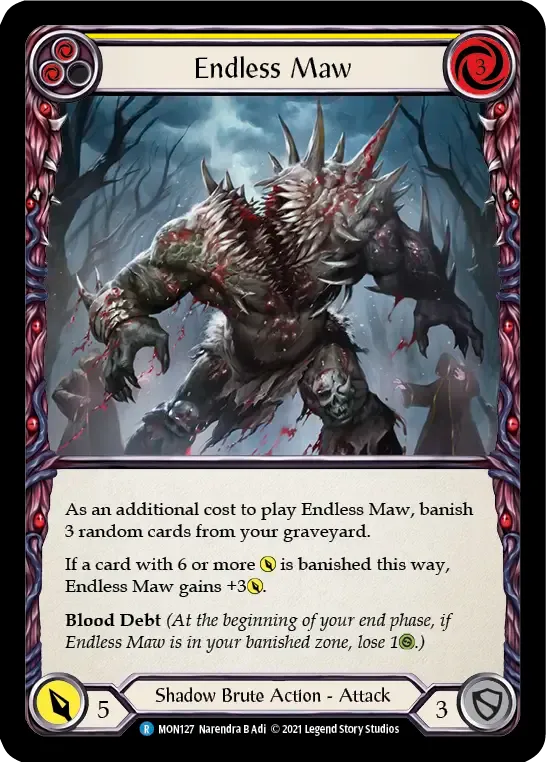 Endless Maw (Yellow) from Monarch - Flesh and Blood