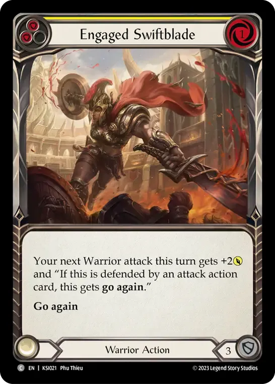 Engaged Swiftblade (Yellow) — Kassai - Heavy Hitters Blitz Deck — Flesh and Blood