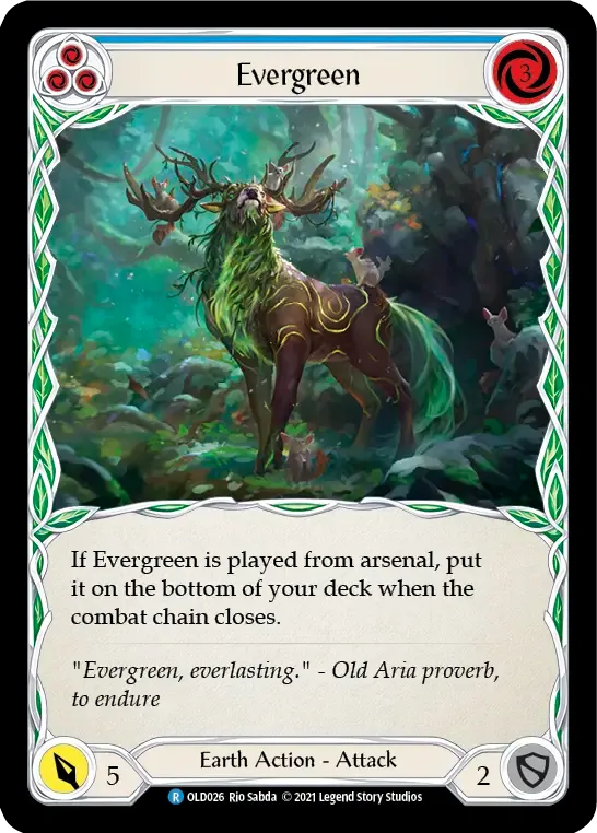 Evergreen (Blue) — Oldhim - Blitz Deck — Flesh and Blood