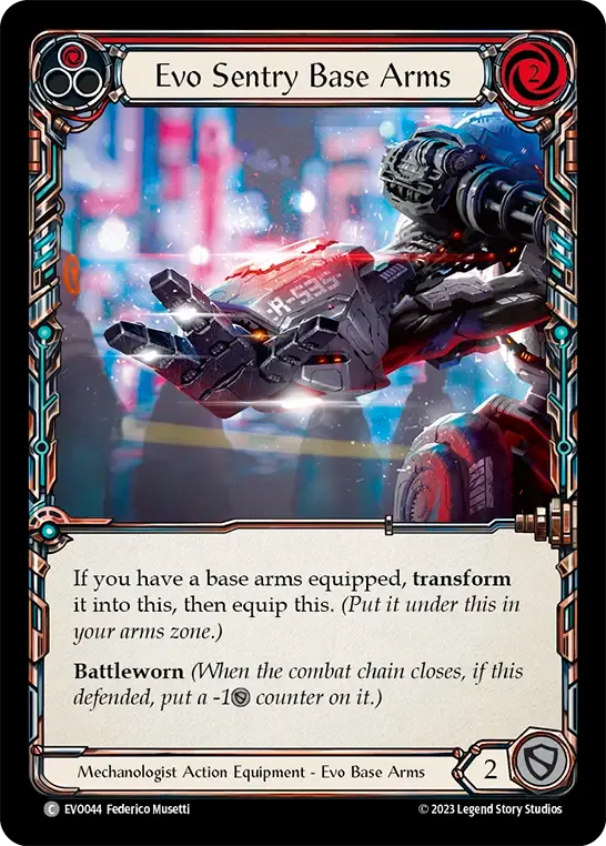 Evo Sentry Base Arms (Red) — Bright Lights — Flesh and Blood