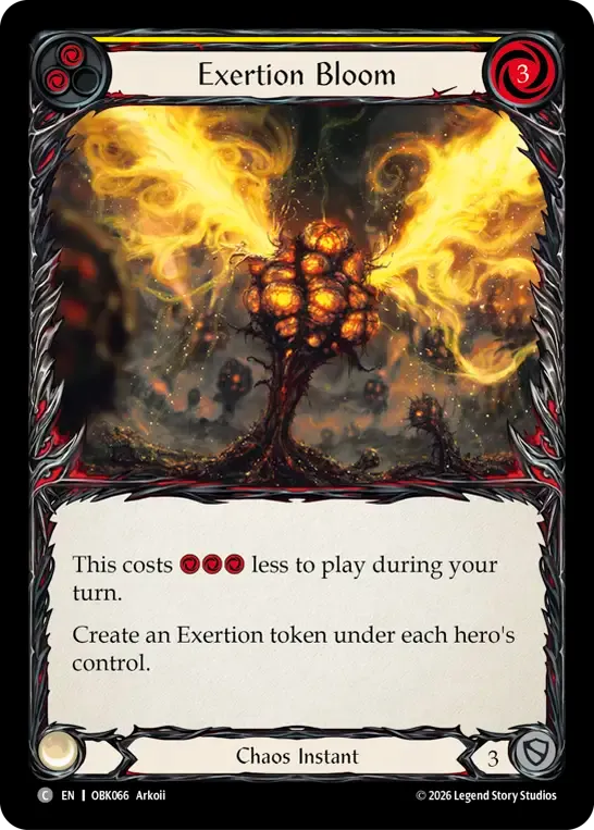 Exertion Bloom (Yellow) from Outbreak - Flesh and Blood