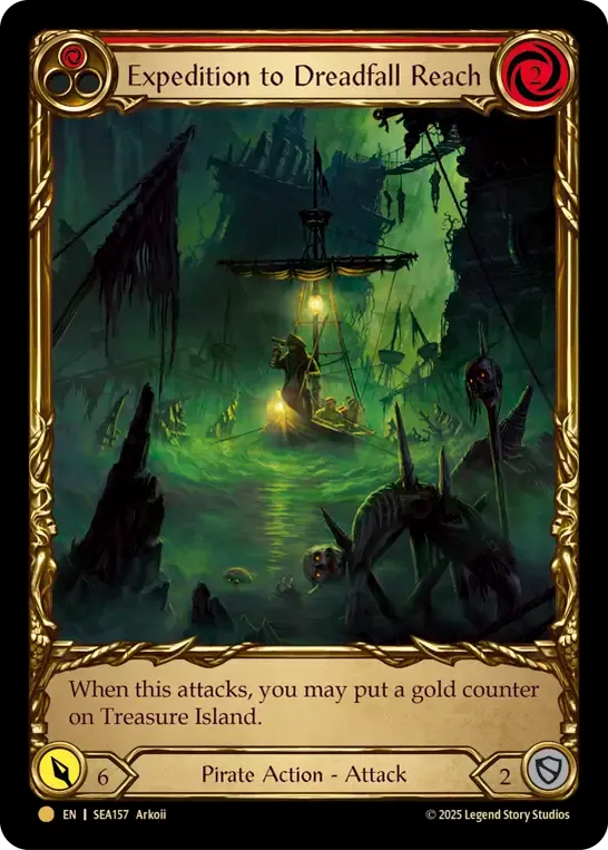 Expedition to Dreadfall Reach (Red) — High Seas - Treasure Pack — Flesh and Blood