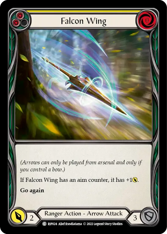 Falcon Wing (Yellow) — Riptide - Blitz Deck — Flesh and Blood