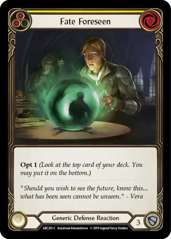 Fate Foreseen (Yellow) — Arcane Rising — Flesh and Blood