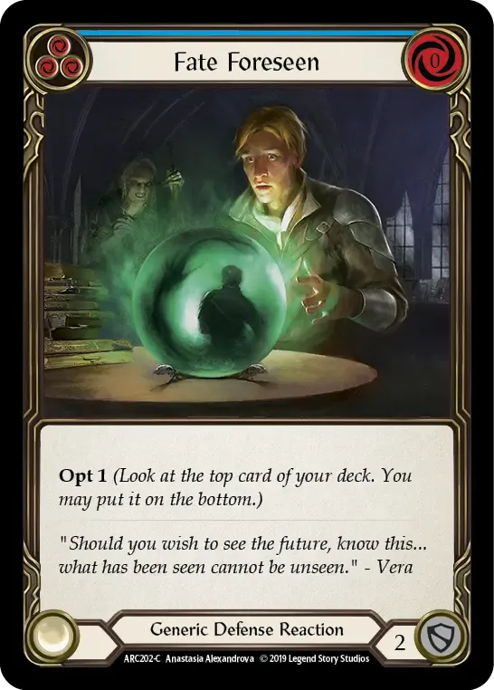 Fate Foreseen (Blue) — Arcane Rising — Flesh and Blood