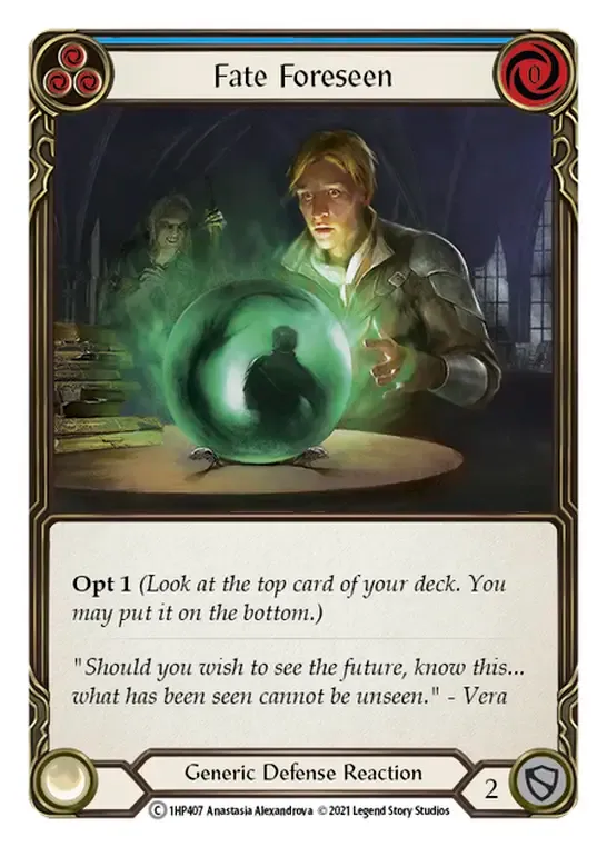 Fate Foreseen (Blue) — History Pack 1 — Flesh and Blood