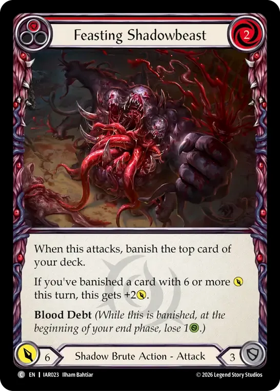 Feasting Shadowbeast (Red) — Usurp the Shadow Throne — Flesh and Blood