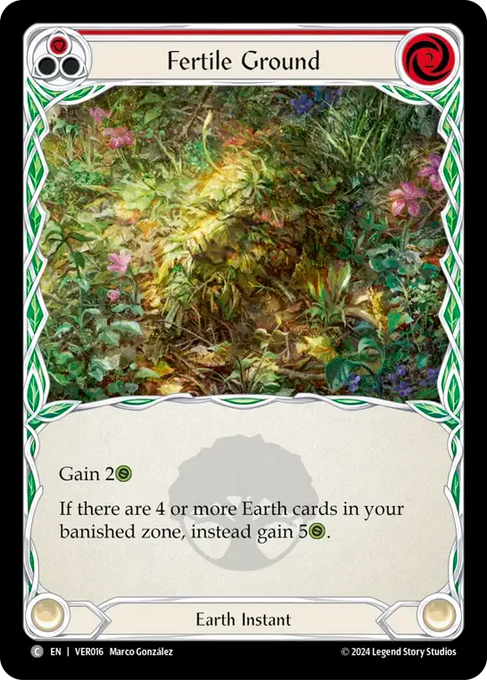 Fertile Ground (Red) from Rosetta Blitz Deck - Verdance - Flesh and Blood
