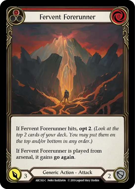 Fervent Forerunner (Red) — Arcane Rising — Flesh and Blood