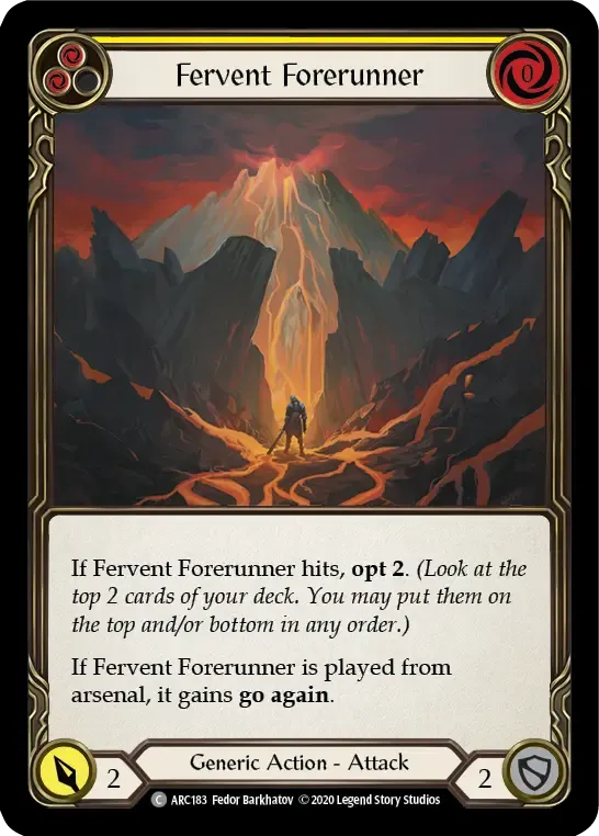 Fervent Forerunner (Yellow) — Arcane Rising - Unlimited — Flesh and Blood