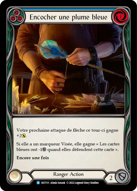 Encocher une plume bleue — Outsiders — Flesh and Blood