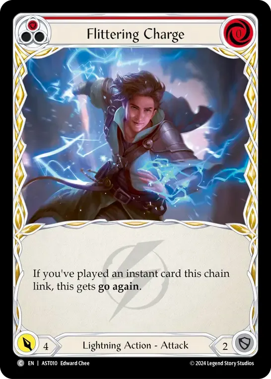 Flittering Charge (Red) from Armory Deck - Aurora, Shooting Star - Flesh and Blood