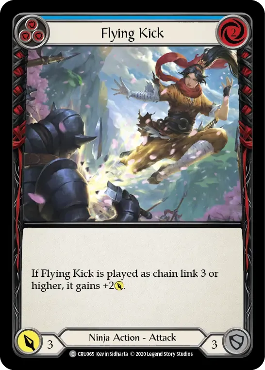Flying Kick (Blue) — Crucible of War — Flesh and Blood