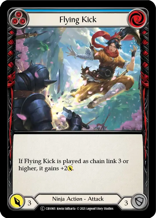 Flying Kick (Blue) — Crucible of War - Unlimited — Flesh and Blood