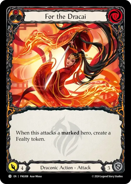 For the Dracai (Red) — The Hunted Blitz Deck - Fang — Flesh and Blood