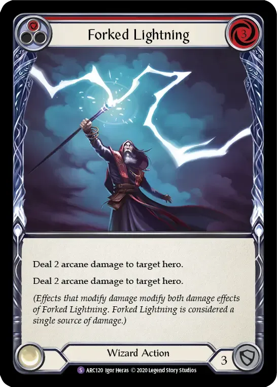 Forked Lightning from Arcane Rising - Unlimited - Flesh and Blood