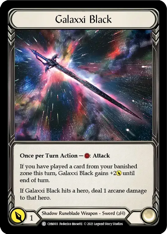 Galaxxi Black from Chane - Blitz Deck - Flesh and Blood