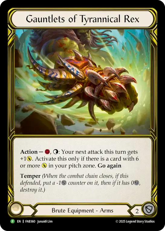 Gauntlets of Tyrannical Rex — Flesh and Blood: Promo Cards — Flesh and Blood