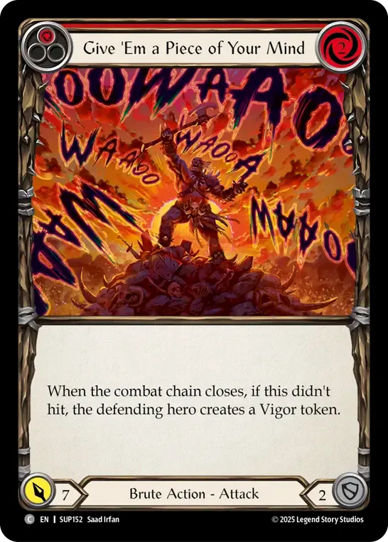 Give 'Em a Piece of Your Mind (Red) — Super Slam — Flesh and Blood