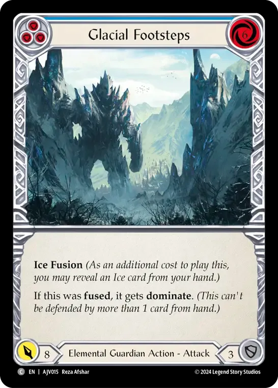 Glacial Footsteps (Blue) — Armory Deck Origins - Jarl Vetreiði — Flesh and Blood